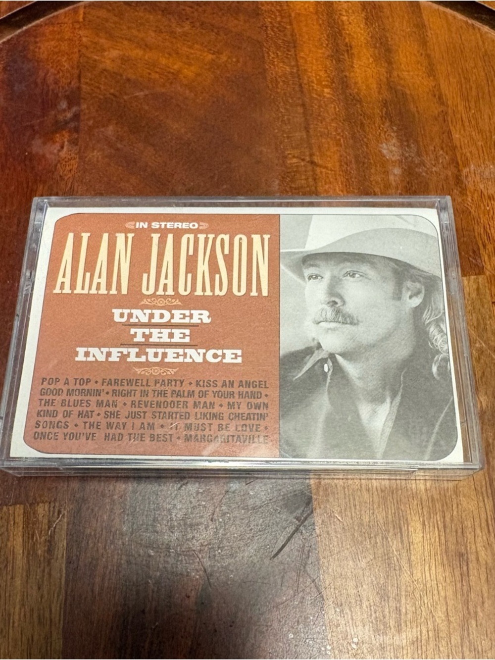 Alan Jackson "Under the Influence" Cassette Tape - Brown & Cream Cover